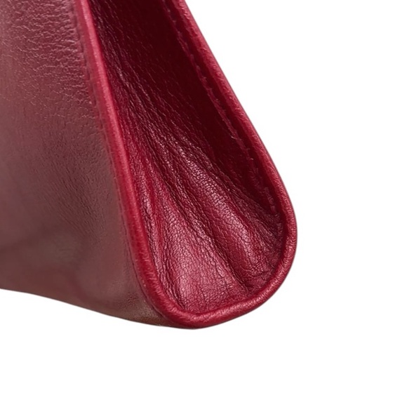 Christian Dior Vintage Shoulder Bag Red Leather purse as is - Picture 6 of 13